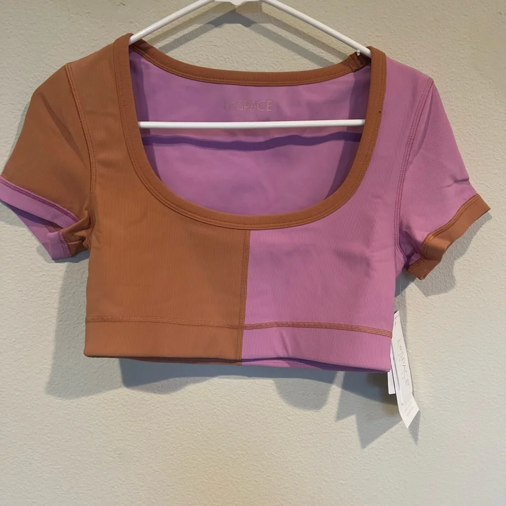 NWT L Space Revolutions Ribbed Colorblock Crop Top - Picture 2 of 3